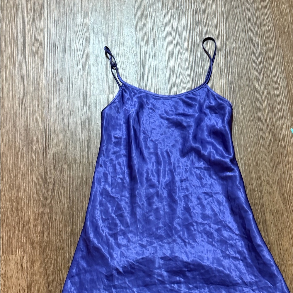 Satin Purple Slip Dress